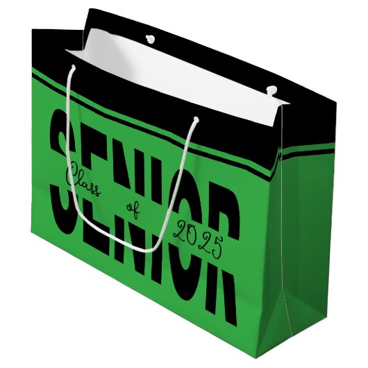 クラシックブラックシニアカスタム ラージペーパーバッグ (正面アングル)