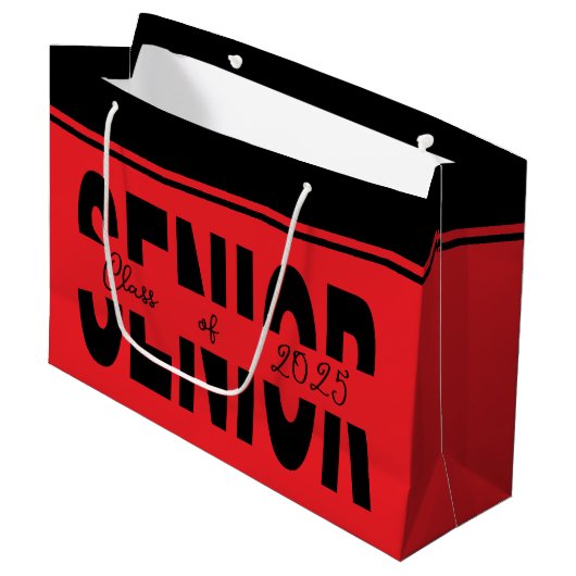 クラシックブラックシニアカスタム ラージペーパーバッグ (正面アングル)