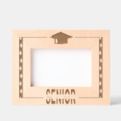 クラシックブラックシニアリーフ縁どカスタム レーザー彫刻フレーム (正面)