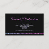 クラシックブラックシンプルグリッタースパークルスターズエレガント 名刺 (裏面)