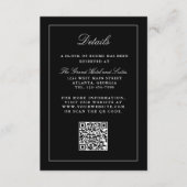 クラシックブラックシンプル詳細エレガント エンクロージャーカード (正面)