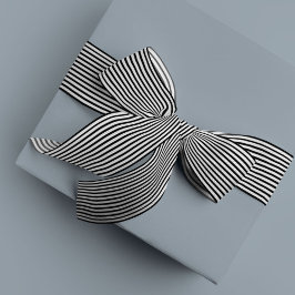 クラシックブラックストライプ サテンリボン