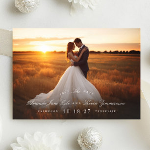 クラシックブラックタイフォトQRコードの結婚ウェブサイト セーブザデート