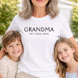 クラシックブラックタイポグラフィーのおばあちゃん Tシャツ