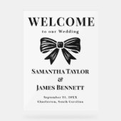 クラシックブラックタイ結婚のエントランスボード アクリルサイン (正面)