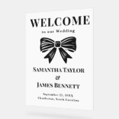 クラシックブラックタイ結婚のエントランスボード アクリルサイン (傾斜)