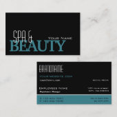 クラシックブラックティール（緑がかった色）ホワシンプルイトプロフェッショナル 名刺 (正面/裏面)