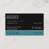 クラシックブラックティール（緑がかった色）ホワシンプルイトプロフェッショナル 名刺 (裏面)