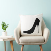 クラシックブラックハイヒール及び水玉模様 クッション (椅子)