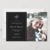 クラシックブラックピアノリサイタルフォト招待状 招待状 (正面)