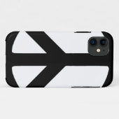 クラシックブラックピースサイン Case-Mate iPhoneケース (裏面(横))