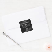 クラシックブラックフォイルのインク原料ラベル スクエアシール (封筒)