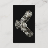 クラシックブラックフクロウ鳥の野生生物、自然事業 名刺 (裏面)