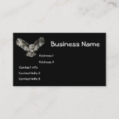 クラシックブラックフクロウ鳥の野生生物、自然事業 名刺 (正面)