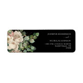 クラシックブラックプー結婚ニー差出人住所 ラベル (正面)