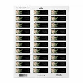 クラシックブラックプー結婚ニー差出人住所 ラベル (フルシート)