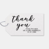 クラシックブラックミッドナイト結婚スナック ギフトタグ (裏面横)