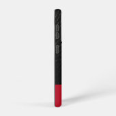 クラシックブラックレザーインスパイア電話カバー SAMSUNG GALAXYケース (右側面)