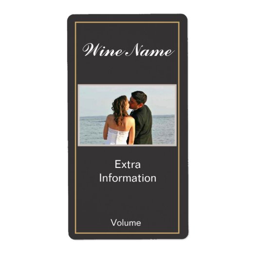 クラシックブラックワインラベル ラベル (正面)