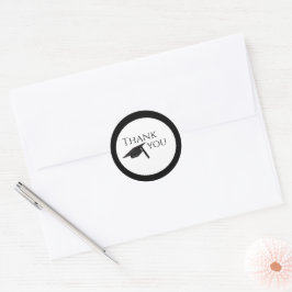 クラシックブラック卒業ありがとう ラウンドシール