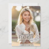 クラシックブラック書道の卒業 案内状 (正面)