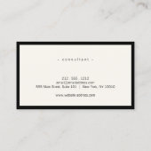 クラシックブラック眼鏡ロゴアイボリー 名刺 (裏面)