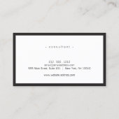 クラシックブラック眼鏡ロゴ白 名刺 (裏面)