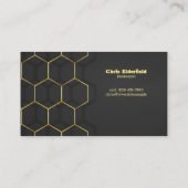 クラシックブラック金ゴールドハニカム 名刺 (裏面)