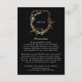 クラシックブラック金ゴールドホワイト結婚クレストの詳細 エンクロージャーカード (正面)