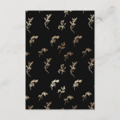 クラシックブラック金ゴールドホワイト結婚クレストの詳細 エンクロージャーカード (裏面)