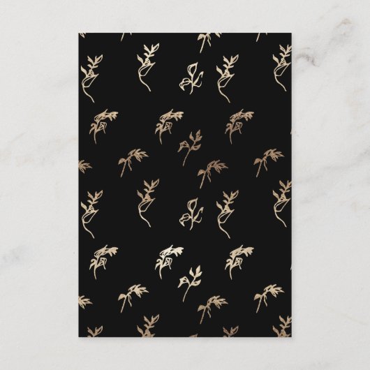 クラシックブラック金ゴールドホワイト結婚クレストの詳細 エンクロージャーカード (裏面)