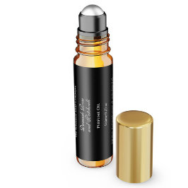 クラシックブラック香水ローラボトルラベル ペットボトルラベル