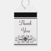 クラシックブラック「ありがとう」ギフトラベル ギフトタグ (正面)