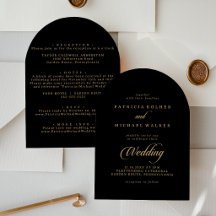 クラシックブラック＆ゴールドの表裏結婚式