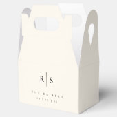 クラシックブラック&ベージュ色モノグラム結婚ズ フェイバーボックス (オープン)