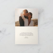 クラシックブラック&ベージュ色モノグラ結婚ムの写真 サンキューカード (内部)