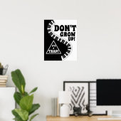 クラシックブラック/ホワイトのピアノ鍵は成長しない！ ポスター (ホームオフィス)