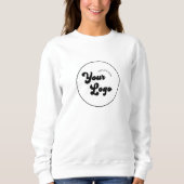 クラシックブラック&ホワイトのロゴビジネスのプロモーション スウェットシャツ (正面)