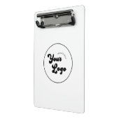 クラシックブラック&ホワイトのロゴビジネスのプロモーション ミニクリップボード (アングル2)