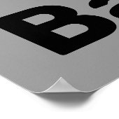 クラシックブラック&ホワイトバナナ ポスター (角)