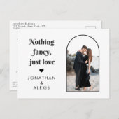 クラシックブラック&ホワイト写真Arch 70sタイポグラフィ ポストカード (正面/裏面)