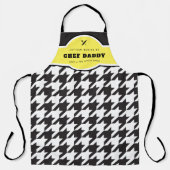 クラシックブラック&ホワイト千鳥格子のアーティザンベーキングA エプロン (正面)