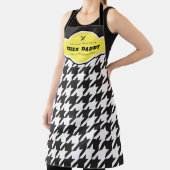 クラシックブラック&ホワイト千鳥格子のアーティザンベーキングA エプロン (インサイチュ)