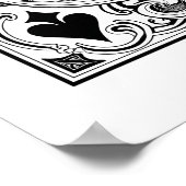 クラシックブラック&ホワイト遊のカードウォールアート ポスター (角)