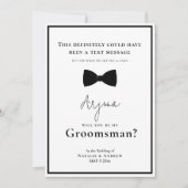 クラシックブラック&ホワイトTuxedoグロおもしろいムスマン 招待状 (正面)