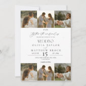 クラシックブラック&ホワ結婚イト 招待状 (正面)