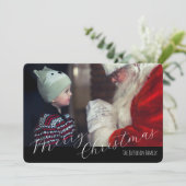 クラシックブラック・メリークリスマス シーズンカード (スタンド正面)