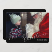 クラシックブラック・メリークリスマス シーズンカード (正面/裏面)