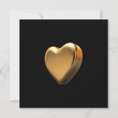 クラシックブラック&金ゴールドの結婚記念日パーティー 招待状 (裏面)