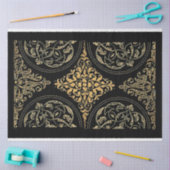 クラシックブラック&金ゴールド装飾ティッシュペーパー 薄葉紙 (クラフト)